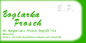 boglarka prosch business card